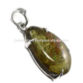 Ammolite Gemstone 925 Solid Silver Pendant Jewelry